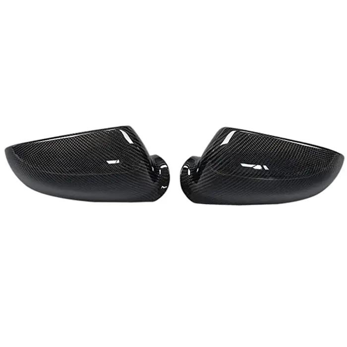 Couvercle de rétroviseur latéral en fibre de carbone pour VW Golf MK5 GTI Jetta 5 (noir brillant), P