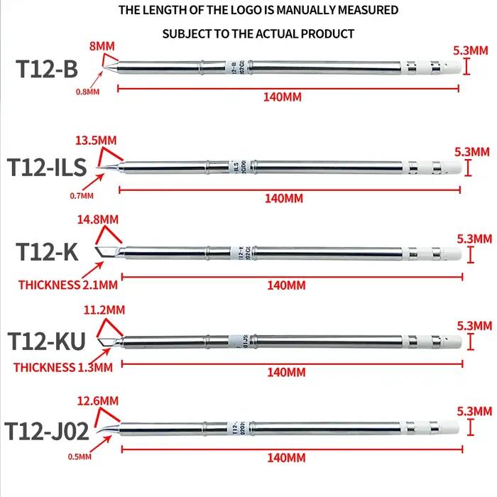 Pointes de fer à souder numériques T12 75W, station de expédide soudage, contrôle de la température