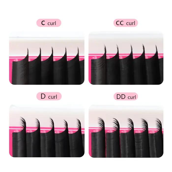 Fournitures d'extension de cils en cachemire noir doux, faux vison de qualité supérieure, cils indiv