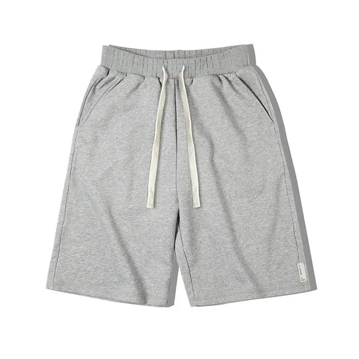 Maden-Short Vintage en Coton Gris pour Homme, Pantalon Court Décontracté, Taille artificiel astique,