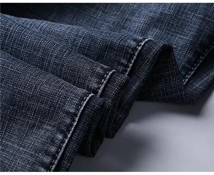 Wthinlee nouveaux hommes d'affaires jean polaire décontracté droit Stretch mode classique bleu noir