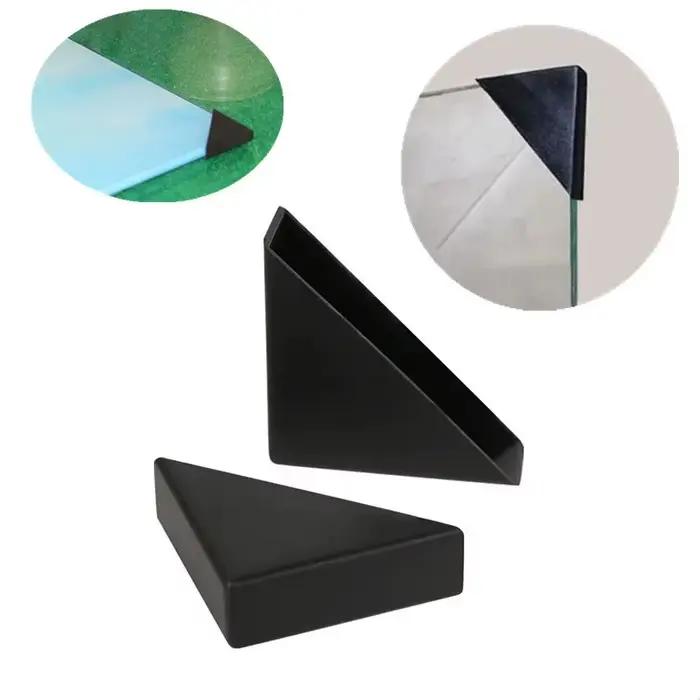 Couvercle de protection d'angle de Table noir, 16 pièces, panneau de verre, cadre photo, transporteu