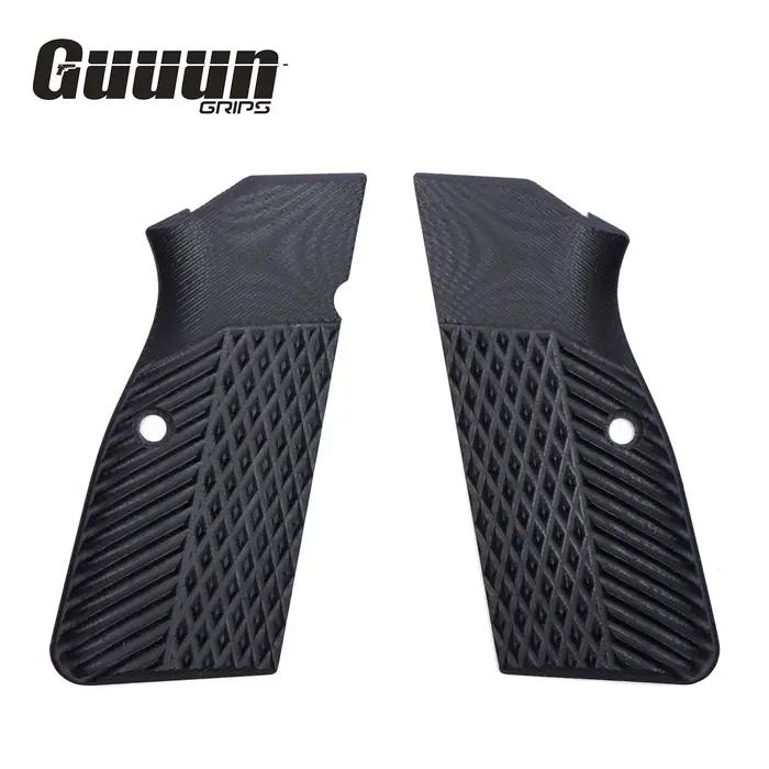 Poignées Guuun G10 pour Browning Hi Power et Tisas Regent BR9, Texture diamant ailes d'aigle