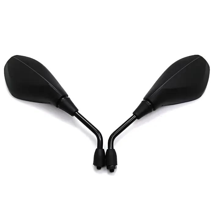 Rétroviseurs de moto, rétroviseur latéral d'extrémité de guidon noir pour Scooters ATV vélos motos 2