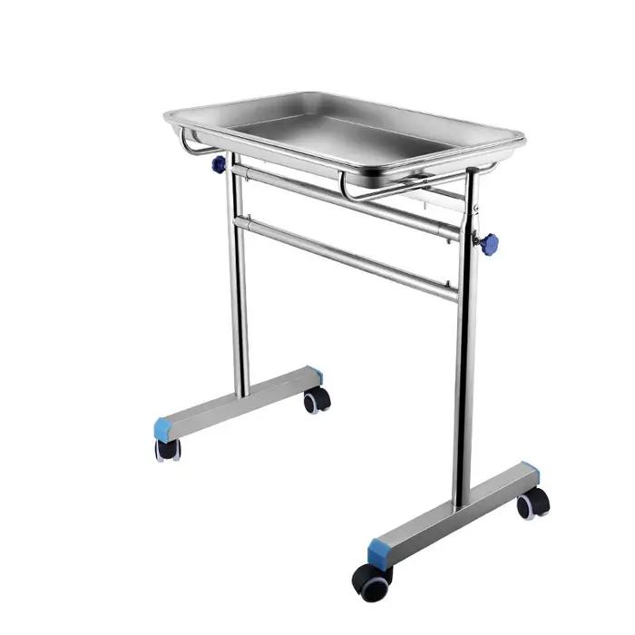 Mayo Table Hospital TrolleyCD, Acier Inoxydable 304 Réglable, Générateur Recommandé