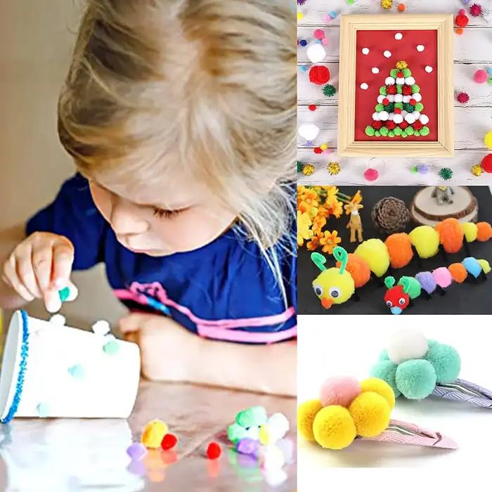 30-300 pièces Pom Poms moelleux doux pompon balle 8/10/15/20/25/30mm à la main couture artisanat bri