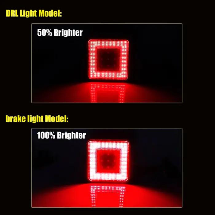Couvercle d'attelage de remorque à LED avec lumière de barrage de secours, lumières LED de voiture,