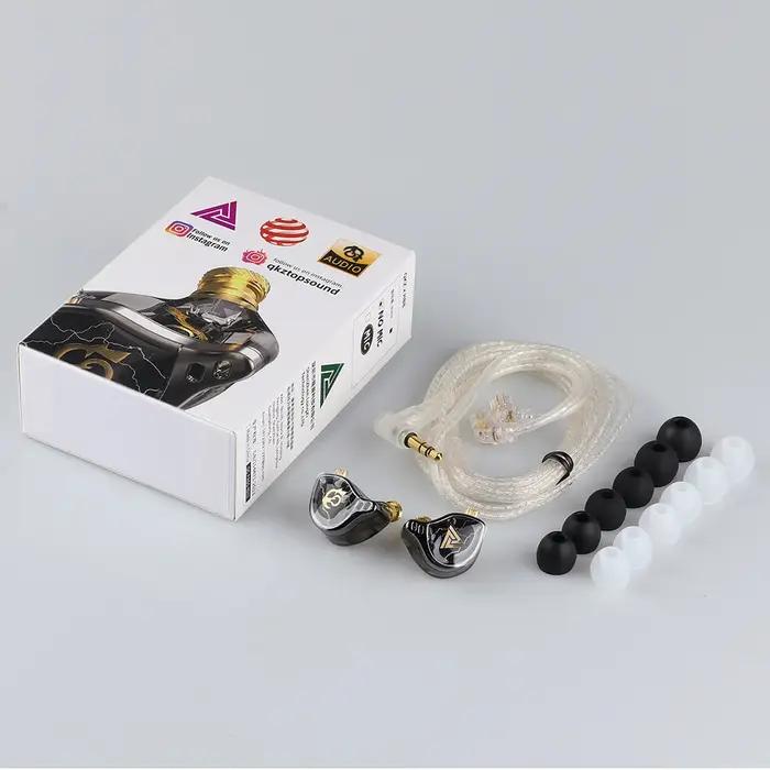 QKZ – écouteurs intra-auriculaires, à diaphragme revêtu de titane, hi-fi, à cavité semi-ouverte, pla