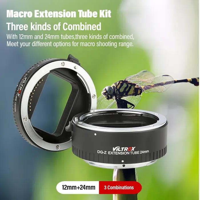 Viltrox DG-Z Nikon Z Auto Focus Tains Macro Extension Tube Adaptateur d'objectif pour Nikon Z Mount
