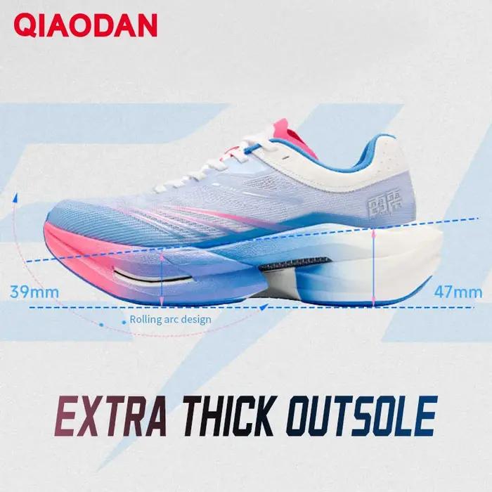 Chaussures de course QIAODAN TG PLAID pour hommes 2026 avec amorti, plaque carbone, entraînement, ab