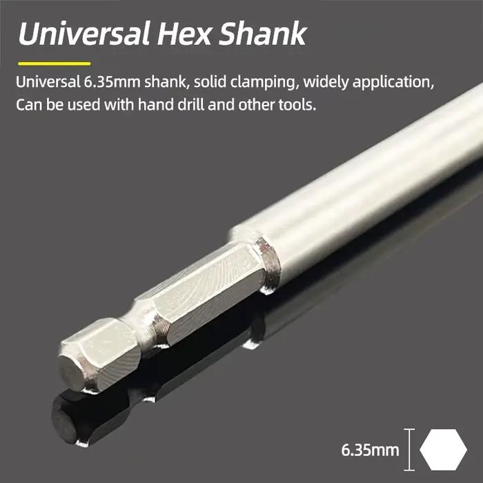Adaptateur de support de douille de vis hexagonale 1/4, Extension de 6 tailles, tournevis magnétique