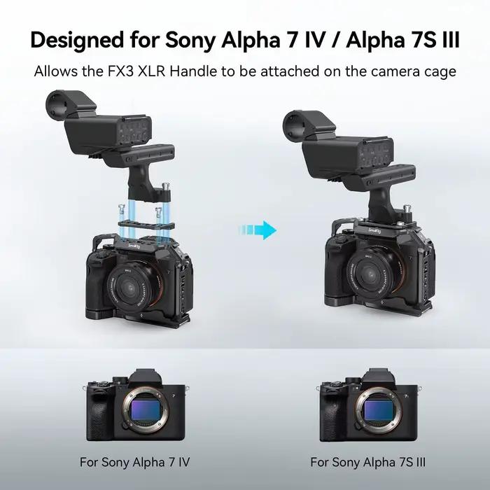 SmallRig – plaque supérieure pour unité XLR Sony FX3, poignée originale FX3, avec trous filetés de 1