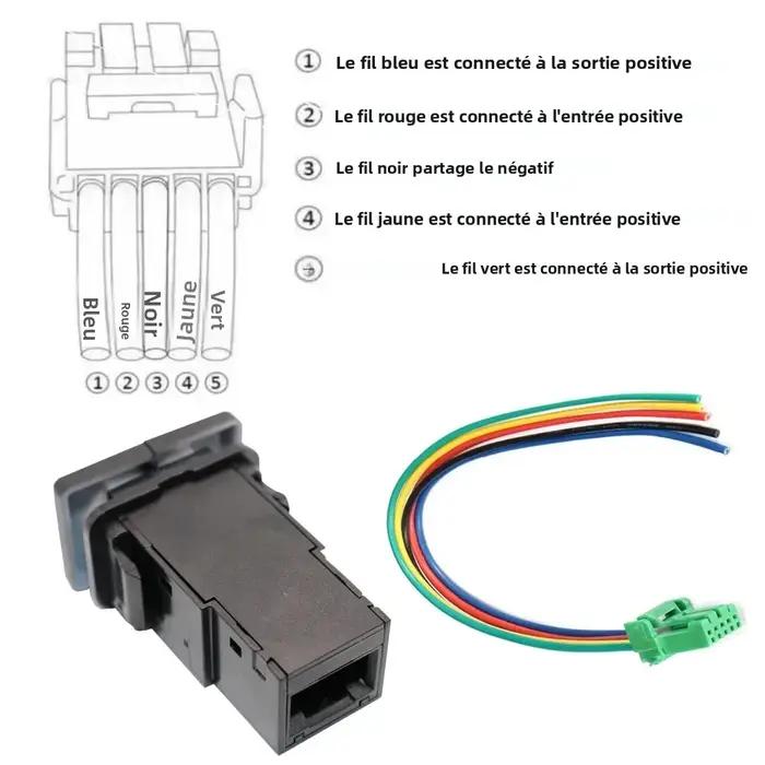 Interrupteur à double bouton-poussoir 12V rétroéclairé pour Toyota 4Runner Hilux Prado RAV4 occasion spéciale conduite nuit sécurité confort