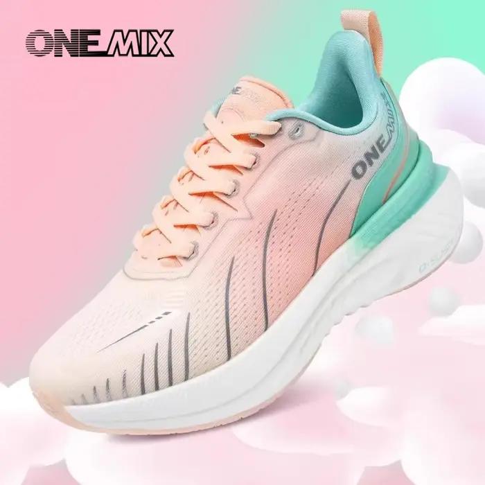 ONEMIX-Chaussures de course respirantes et amortissantes pour femme, baskets de styliste, de sport,