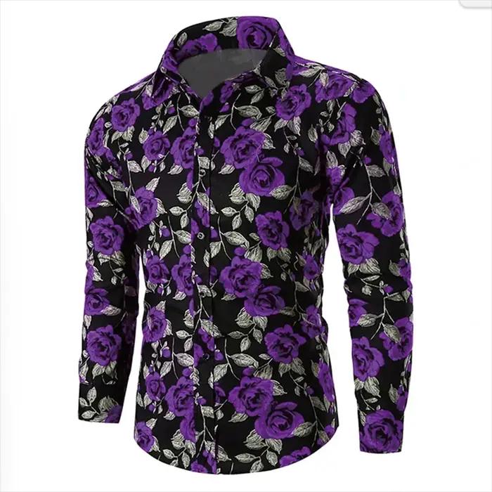 Saint Valentin motif Rose nouveauté décontracté hommes chemise vacances décontracté quotidien chemis