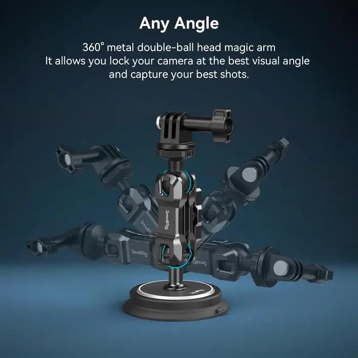 SmallRig – Kit de Support de montage à ventouse magnétique Triple/Double/simple pour caméra d'action