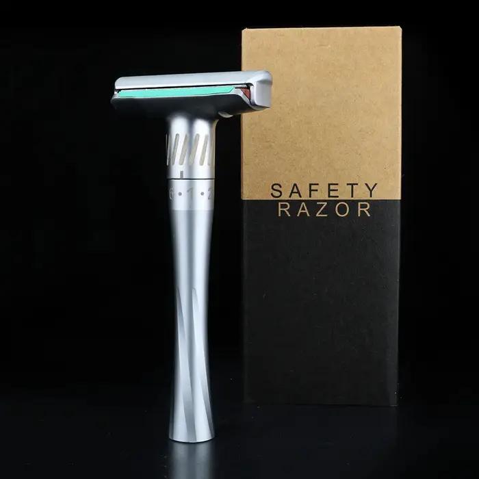 XUANFENG-Rasoir à lame double face en alliage de zinc pour homme, couteau à main traditionnel, boîte