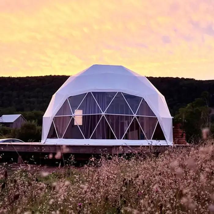 Tente d'hôtel dôme géodésique manoir serre tente loisirs Resort vacances en plein air Glamping tente