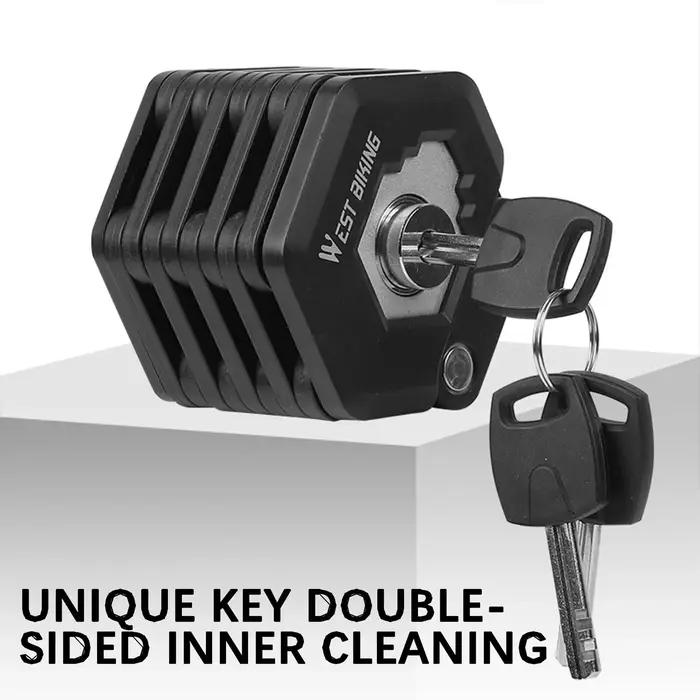 Serrure de vélo VTT scooter électrique moto mécanisme de verrouillage à clé sécurité activités plein air protection sportive robuste élégante