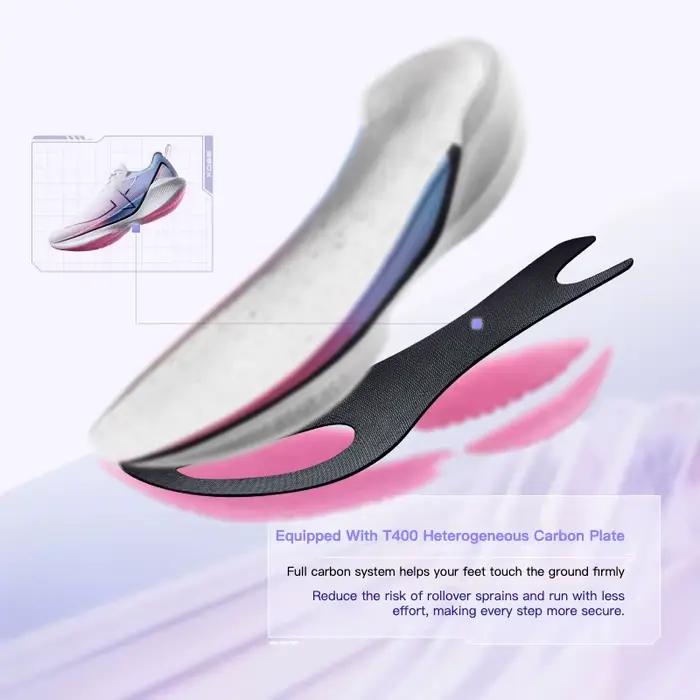 Xtep 360X-Chaussures de course professionnelles pour hommes, baskets légères en matériau ETPU, plaqu