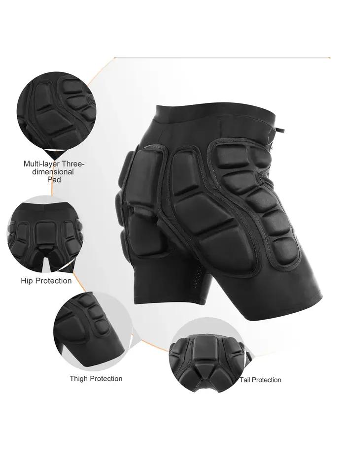 AVIVOR Short de compression rembourré pour protection de snowboard, protection 3D pour les hanches,