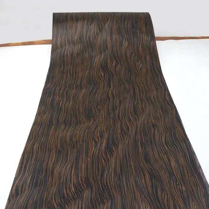 Placage en bois à motif de racine d'ébène 58x250cm, avec Grain incurvé, pour la conception de Surfac