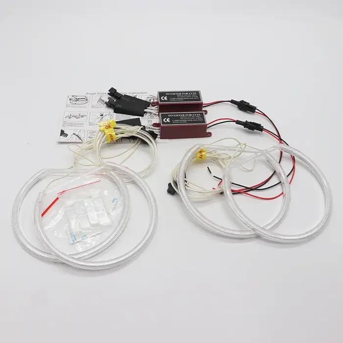 Lumière de jour ultra lumineuse CCFL Angel Demon Eyes, kit d'anneaux blancs pour BMW Série 3 E46 SIO