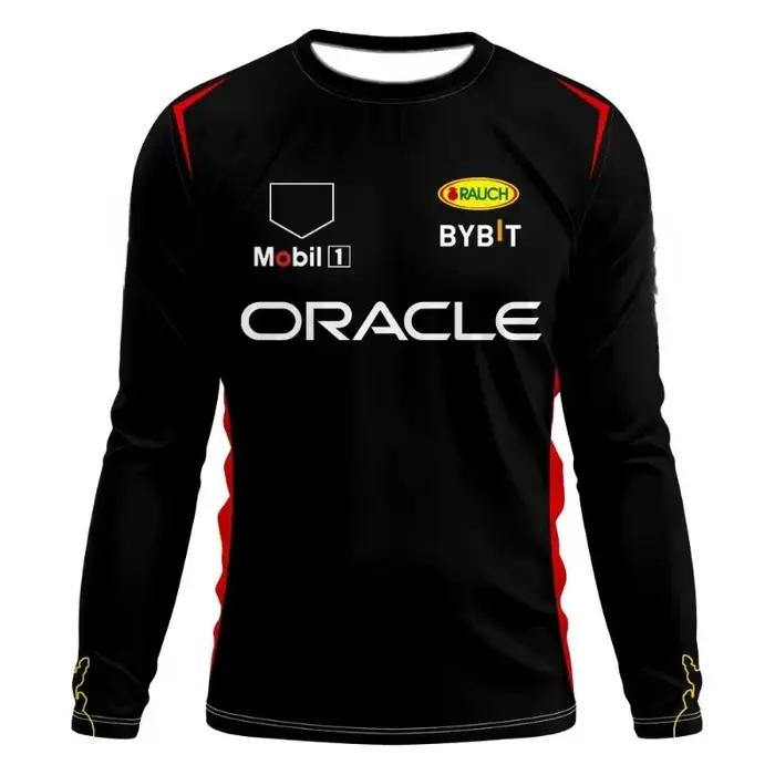 T-shirt à manches longues de l'équipe F1, édition printemps et automne, T-shirt Extra Large pour hom