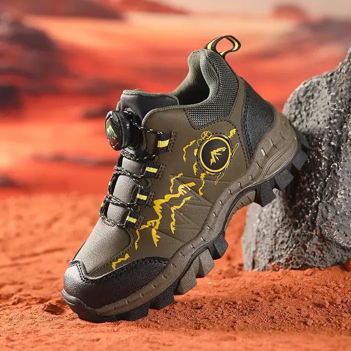 Chaussures randonnée antidérapantes enfants - Chaussures extérieur chaudes alpinisme trekking