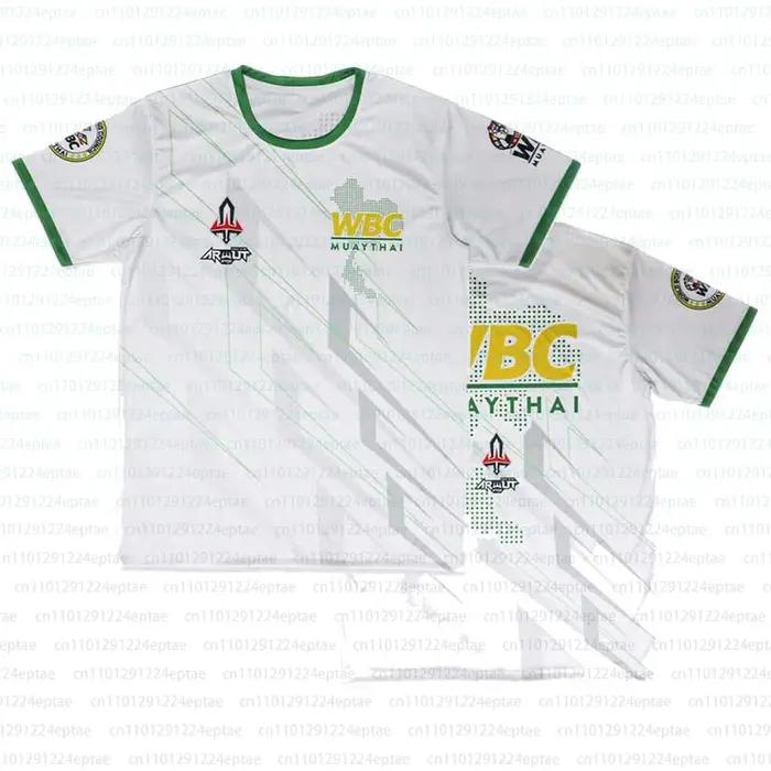 T-shirt pour homme WBC Muay Thai imprimé en 3D, mode sportive cool, streetwear, manches courtes, été