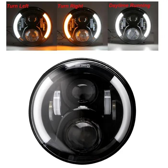 Phare de moto 7 pouces LED pour Harley Touring Ultra classique Electra Street Glide Road King Yamaha