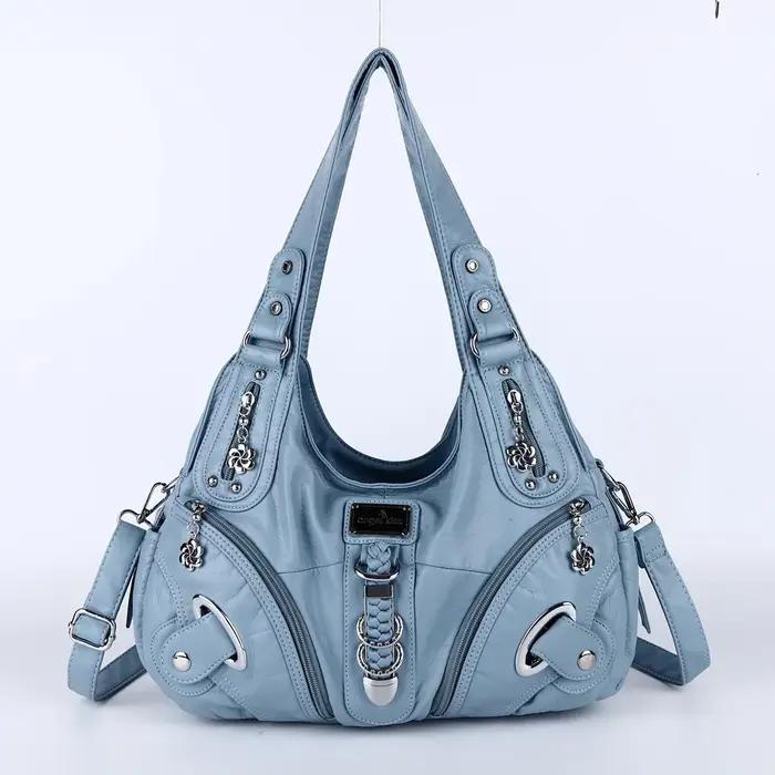 Sac à main vintage pour femme, sac à bandoulière tendance, grand sac fourre-tout, sac de shopping à