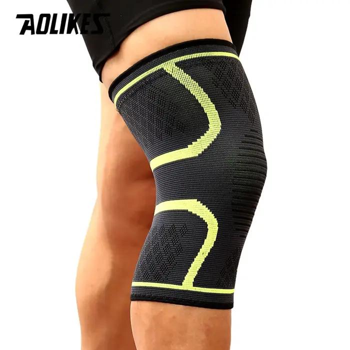 AOLIKES 1 pièces Fitness course cyclisme genouillère bretelles élastique en Nylon Sport Compression