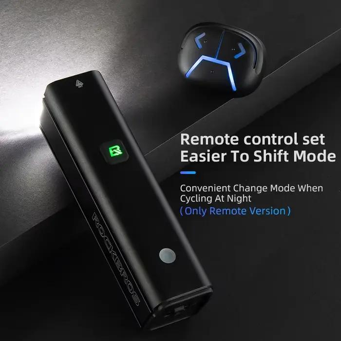 Lampe de vélo ROCKBROS 1500LM 5000mAh, éclairage de vélo IPX6 en aluminium, rechargeable Type-C, lum