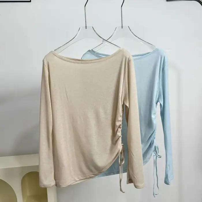 Chemise de sport à manches longues pour femmes, vêtements de Yoga, T-Shirt de Fitness, de course à s
