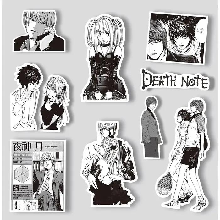 10/30/65 PIÈCES Anime Note De Mort Autocollants Noir Blanc Autocollants Décoration BRICOLAGE Scrapbo