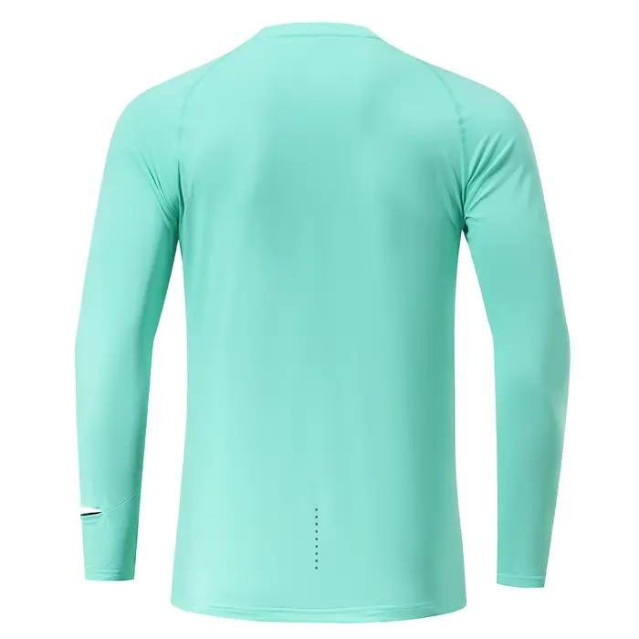 T-Shirt de course à manches longues pour hommes, haut d'entraînement Anti-UV, chemise d'entraînement