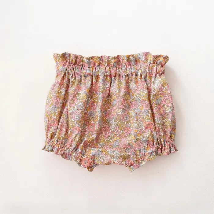 Ensemble de vêtements pour bébé fille, 2 pièces, été, coton floral, costume pour petite fille de 0 à