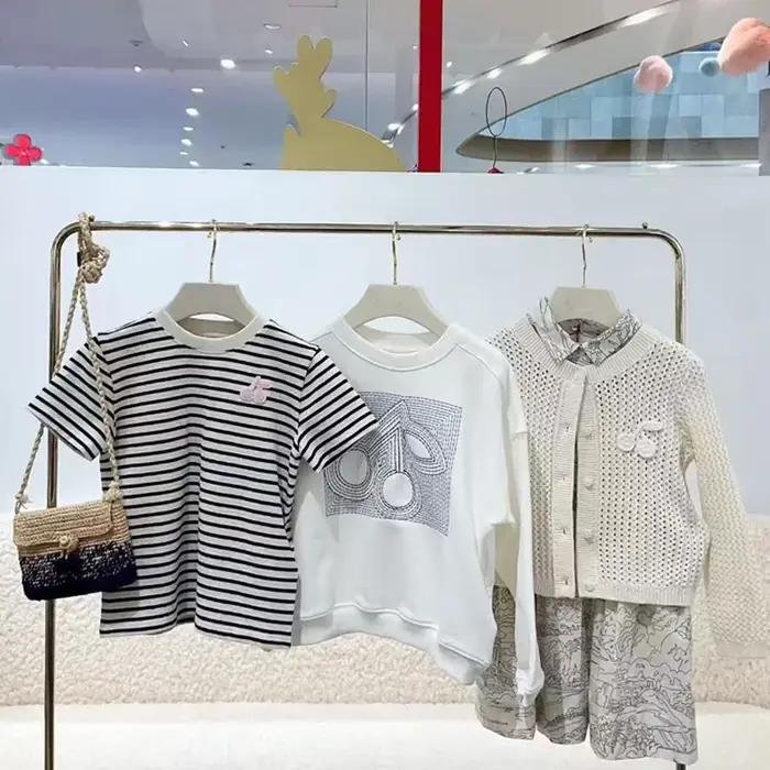 Prévente (expédition en mars) 2026 BP NOUVEAU T-shirt de printemps pour bébés filles, vêtements d'ét