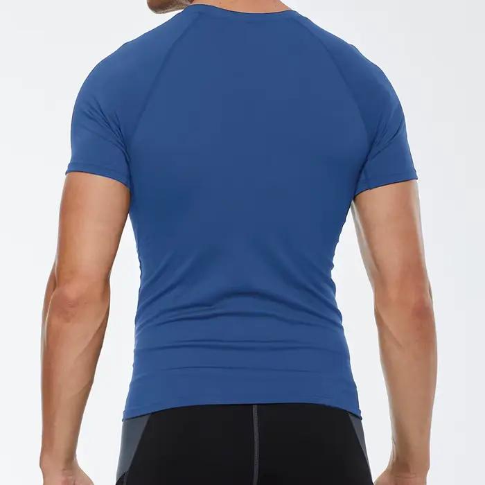 T-shirt compression homme séchage rapide - Haut technique pour gym, running et fitness extérieur