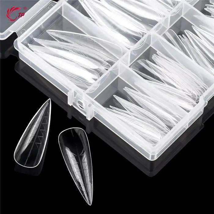 TP 75 pièces/150 pièces Stiletto double forme ongles acrylique construction rapide Gel moule couvert
