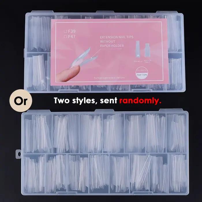 180 pièces nouveau Sandwich Extension d'ongle moule intercalaire double formes d'ongles facile à faç