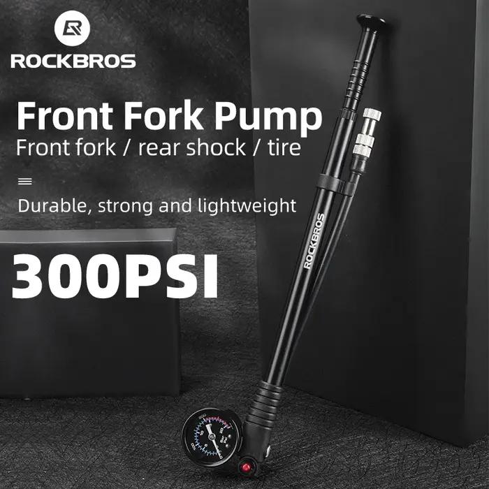 Pompe à air pour vélo ROCKBROS, pompe à fourche haute pression portable, jauge de pression pour four