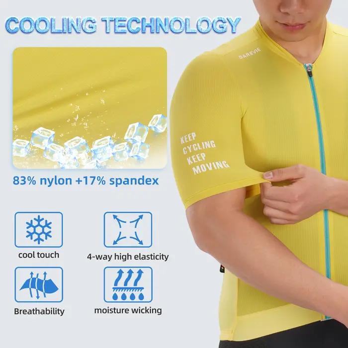 DAREVIE Maillot de cyclisme respirant pour hommes et femmes, vêtements de cyclisme à séchage rapide,