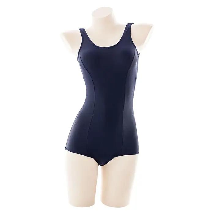 Femmes maillots de bain japonais Sukumizu belle Lolita Anime Cosplay écolière une pièce bleu marine