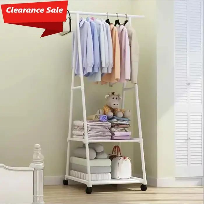 Porte-vêtements sur pied porte-manteau multifonctionnel Portable avec roues cintre sans assemblage p