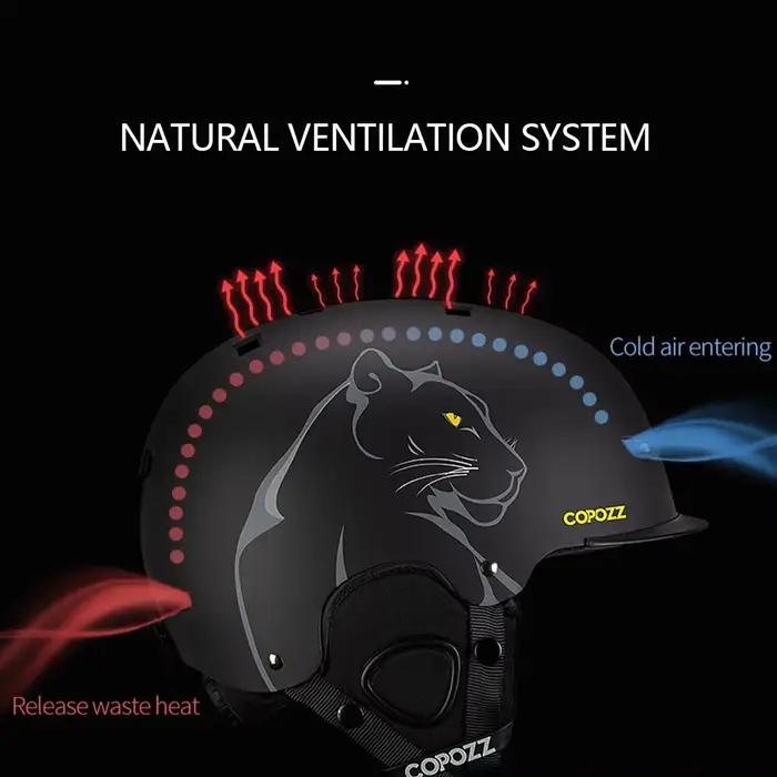 COPOZZ nouveau casque de Ski unisexe certificat casque de Ski Anti-impact semi-couvert pour adultes