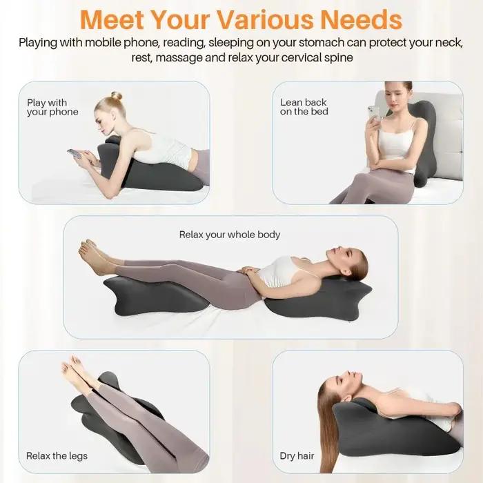 Oreiller compensé multi-positions en mousse à mémoire de forme, oreiller sujet ergonomique avec hous