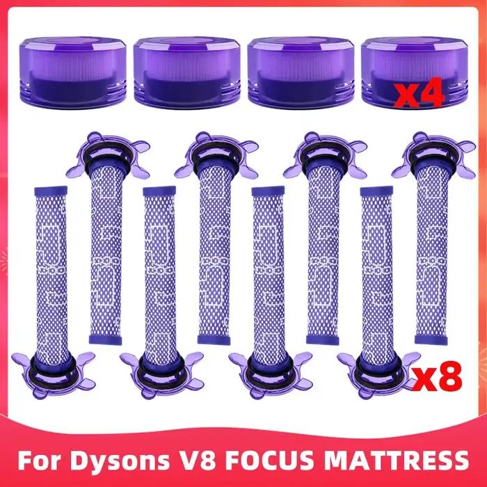 Compatible avec ( Dyson V8 FOCUS MATTRESS ) Filtre Pré et Post Accessoire de Rechange pour Aspirateu