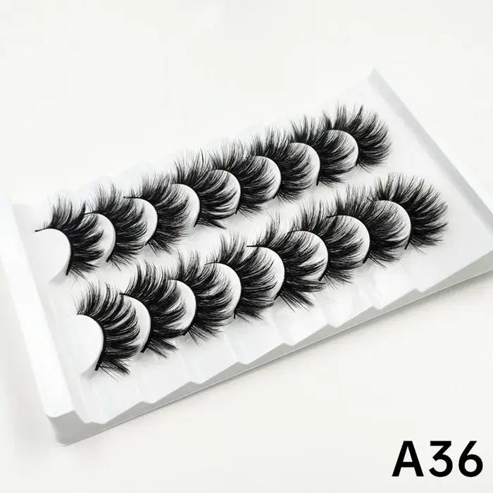 MIOFIA 8 paires de cils de vison 3D en gros, cils de vison cruel sans vrac, cils de vison artificiel